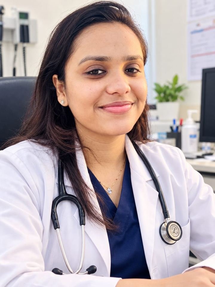 Dr. Bhawana, gastroenterologist in Jaipur, in her consultation room